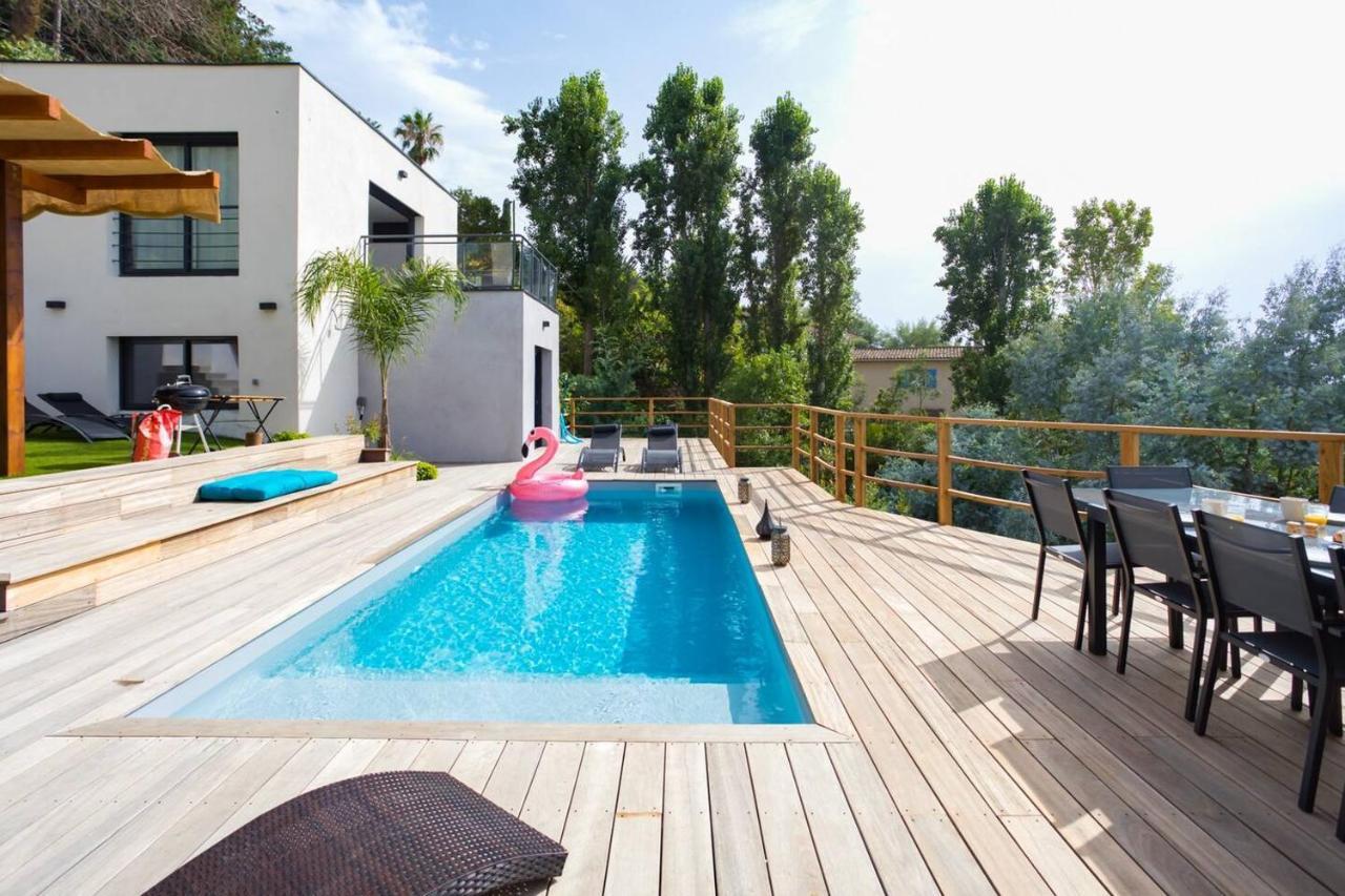Modern Super-cannes Heated Pool, Parking, Clim, 7 Min To Cannes Villa Vallauris